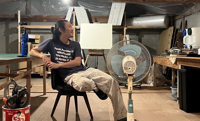 Hirofumi Miyauchi (Andecian) in the Studio: Daily life in Sado studio