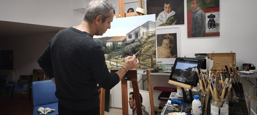 diego Cuéllar in the Studio