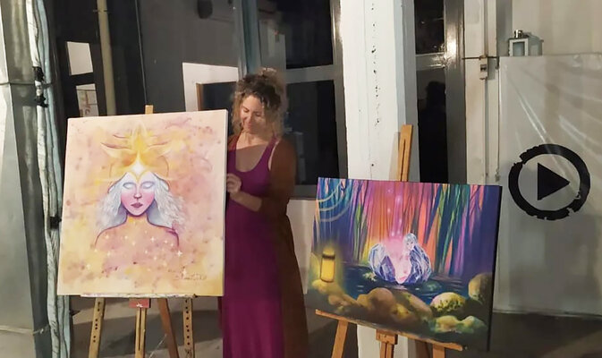 Betina Marker in the Studio