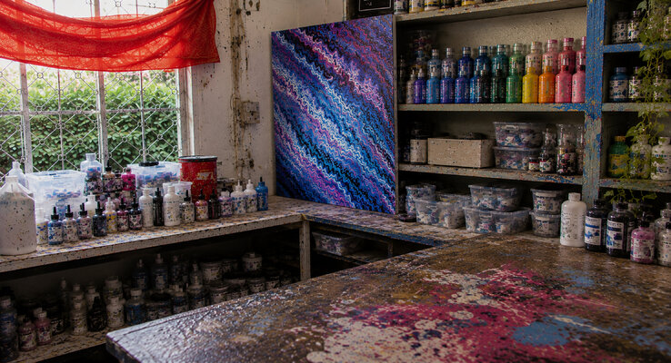 Gabrielle Lawson in the Studio: (forever running out of room...)