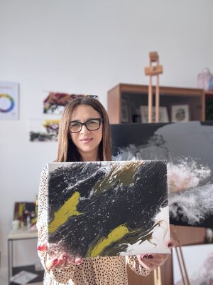 Atelier dei colori di elebio_art in the Studio