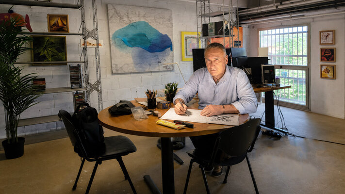 Paolo Marchese in the Studio