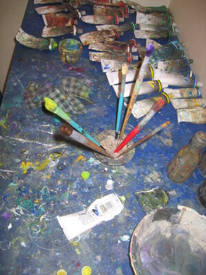 Anne Pivron in the Studio