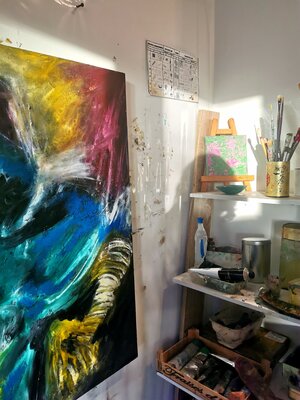 Anne Pivron in the Studio: Le soleil qui s'invite dans mon atelier