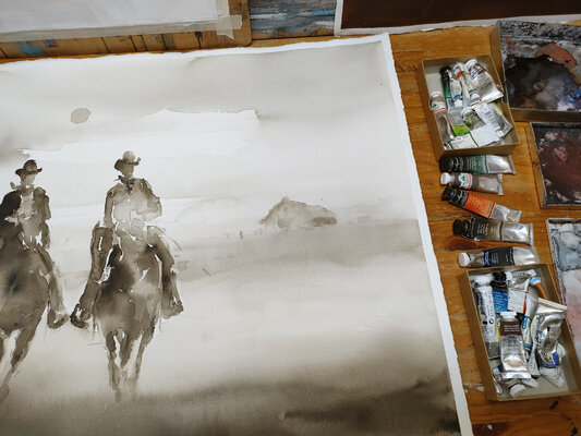 Oscar Alvarez Pardo in the Studio