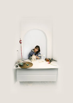 Mary Shbn in the Studio