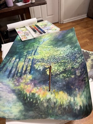 Autumn Marble in the Studio: A current painting almost done