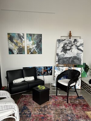 Claudia Borkowski in the Studio