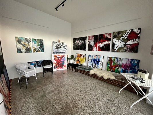 Claudia Borkowski in the Studio
