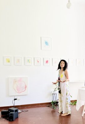 Maho Sato in the Studio