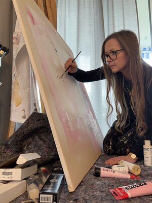 Natalie Vogel in the Studio