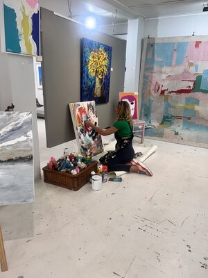 Louisa Kruger in the Studio
