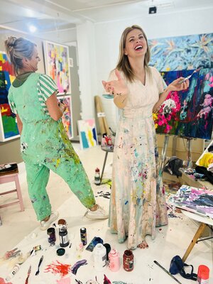 Louisa Kruger in the Studio