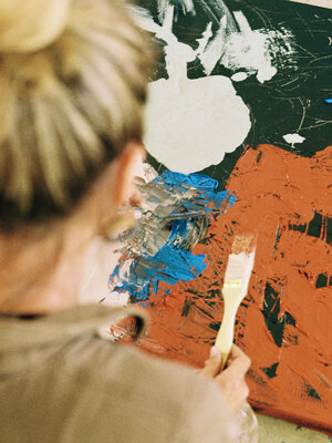 Louisa Kruger in the Studio