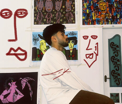 Liban Finser in the Studio