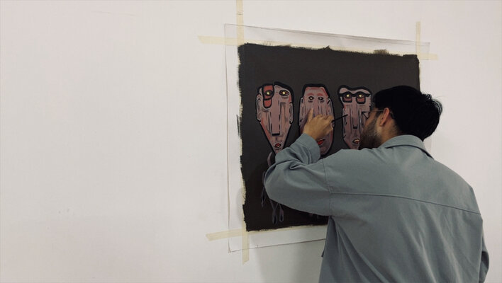 Liban Finser in the Studio