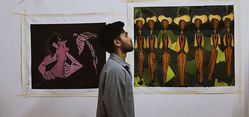 Liban Finser in the Studio