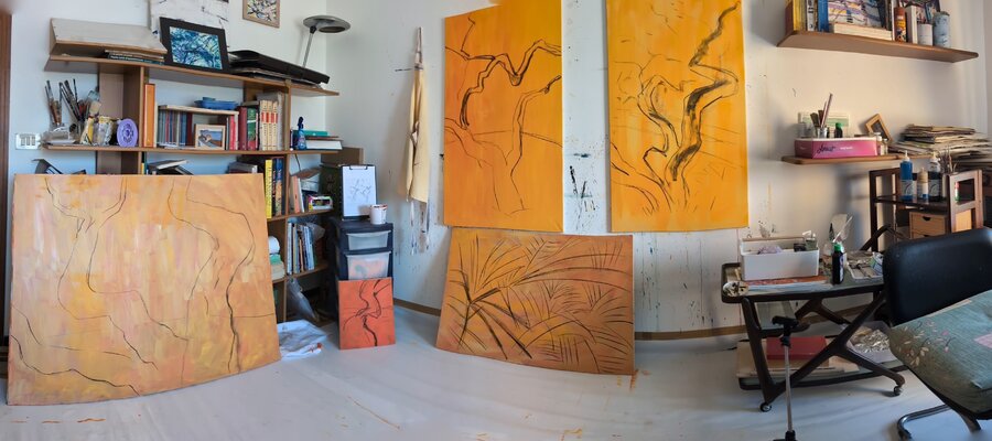 Francesca Tesoriere in the Studio: works in progress