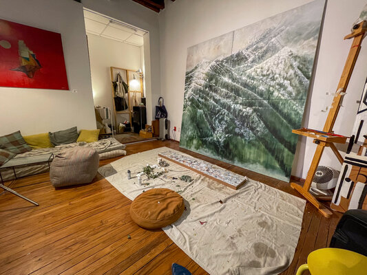 Begoña Colomar in the Studio: Sutdio showcasing A Silence From Above finished