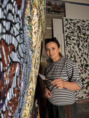 Dilorom Mamedova in the Studio