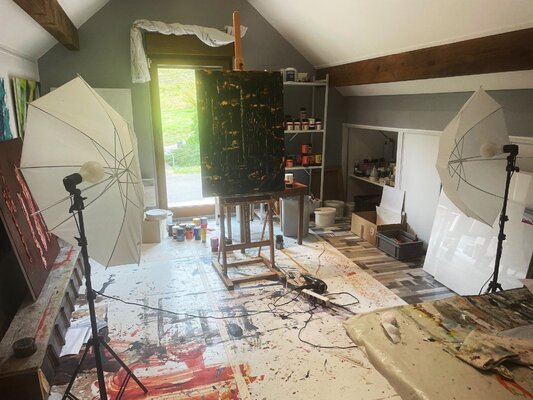 Marc Mengus in the Studio