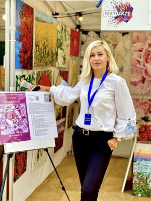 Ulyana Korol in the Studio: Marbella art fair “Festi Arte 2021”