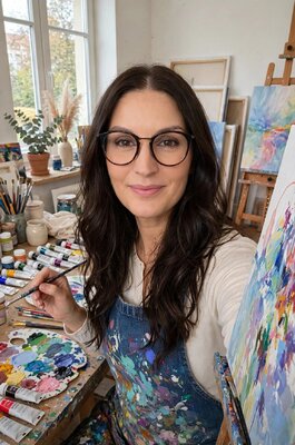 Margarethe von Billow in the Studio: Margarethe von Billow at work.