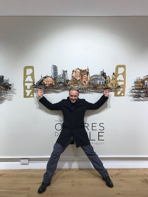 Frédéric Daty in the Studio: Vernissage exposition privée London
