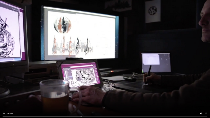 Frédéric Daty in the Studio: Dessin digital après croquis préparatoires
