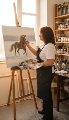 LIUDMILA ABRAMOVA in the Studio