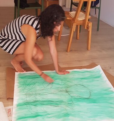CATALINA CORTES in the Studio