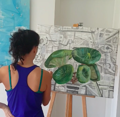 CATALINA CORTES in the Studio