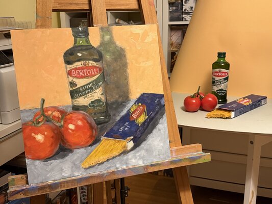 Bernd Weber in the Studio: Painting an Italian Stil life in my Studio