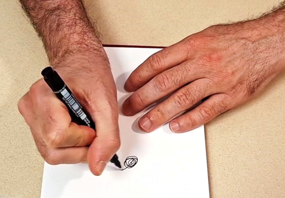 Roi Pajursky in the Studio: Studio view and creative rapidograph pen drawing process of contemporary artist Roi Pajursky.