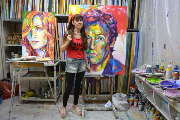 Iryna Kastsova in the Studio: Photo in the workshop