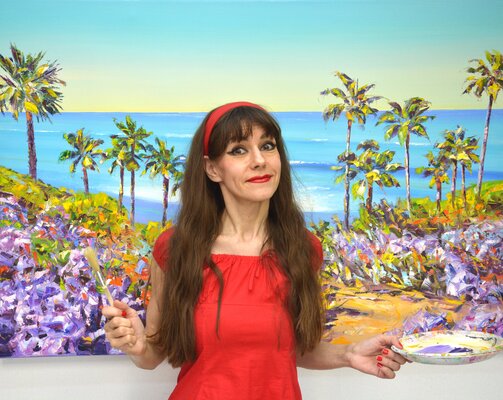 Iryna Kastsova in the Studio