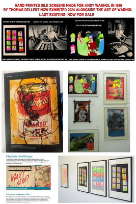 Thomas Dellert in the Studio: In 2024 and 25 my art waas exhibited alongside Andy Warhol's art in two art museums