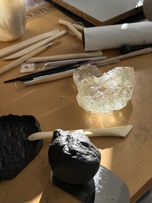 Emilie Jensen in the Studio: playfull time in the studio, trying new surfaces and building prototypes in clay