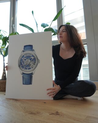 Ana Stan in the Studio: Luxury Watch Drawing