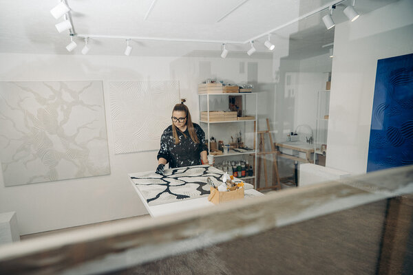 Veronika Manukjan in the Studio
