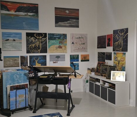 Surjit Bhandal in the Studio: My Creative Space - Northern Art