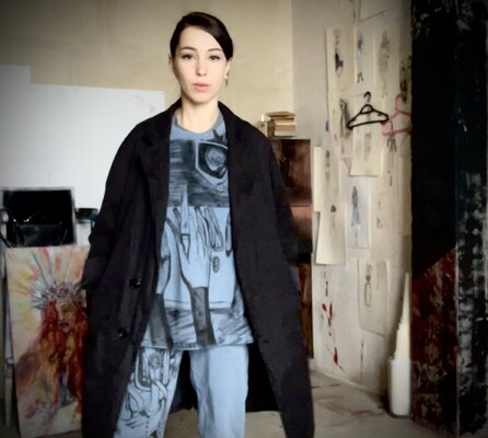 Eva Akopian in the Studio