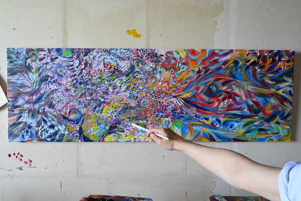 Eva Akopian in the Studio