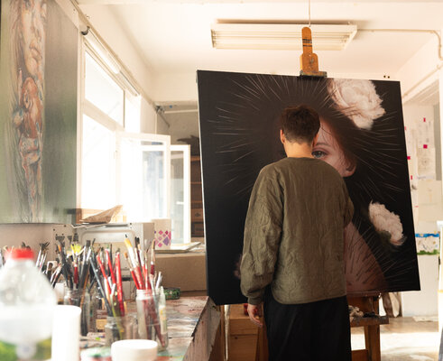 Ana María Cepoi in the Studio