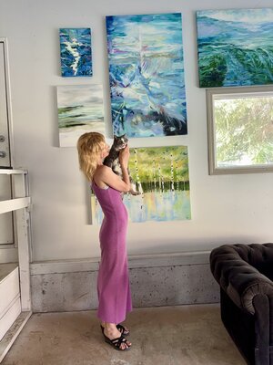 Brooke Meadows in the Studio: Me + Cat