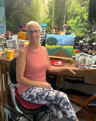 Michaele Calderone in the Studio