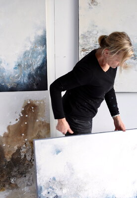 Karin Cutler in the Studio