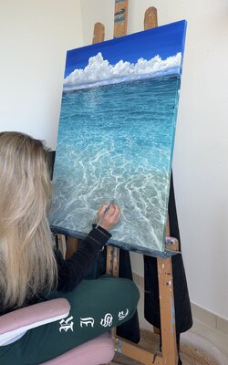 Julie Gazounaud in the Studio