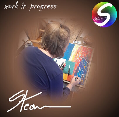 Steann Artist in the Studio: Work in progress - new artwork coming soon