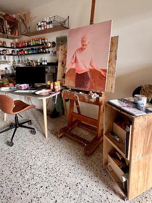 Nicole S. Pousset in the Studio